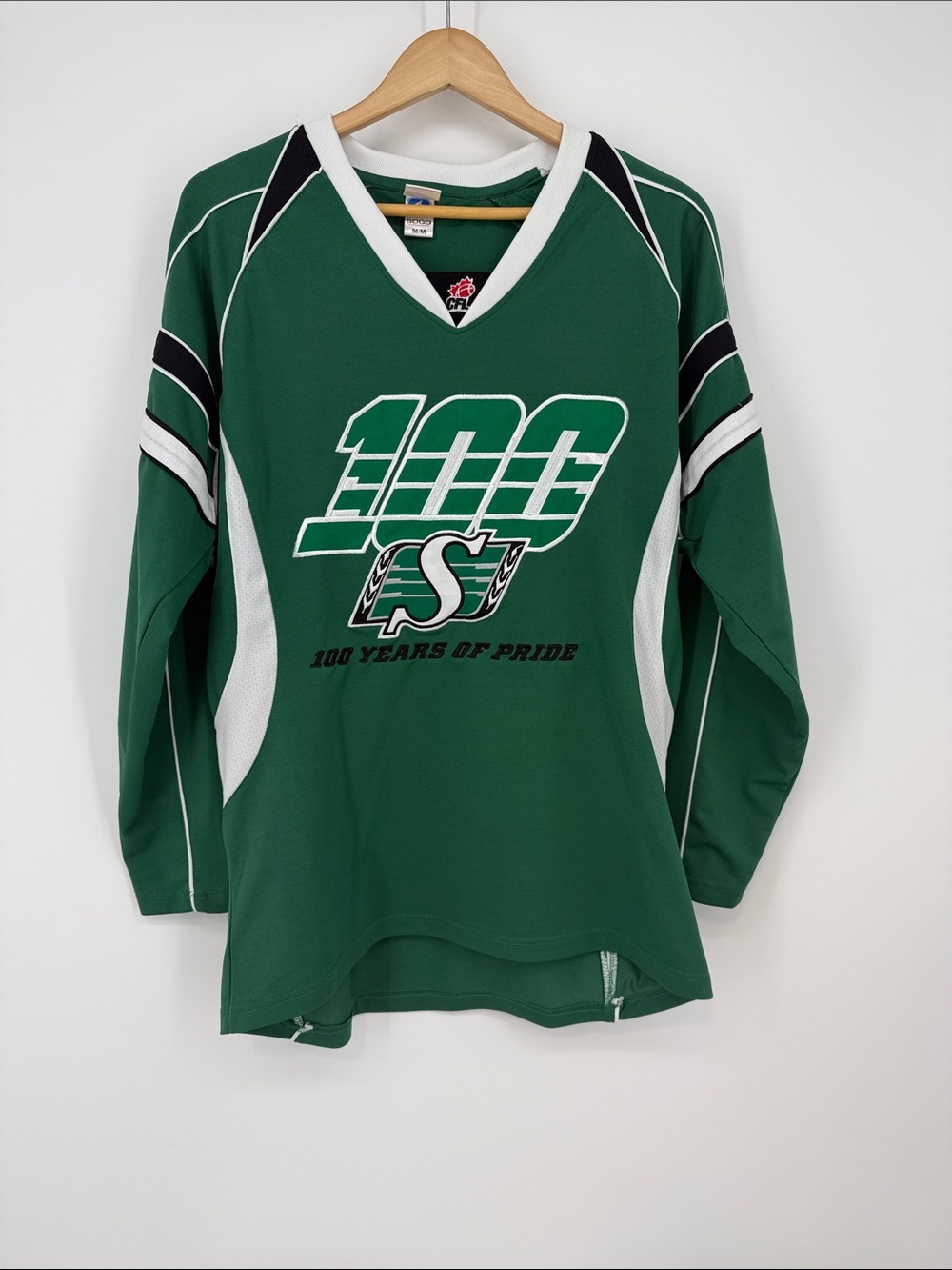 Saskatchewan Roughriders 100 Years Green Hockey Jersey